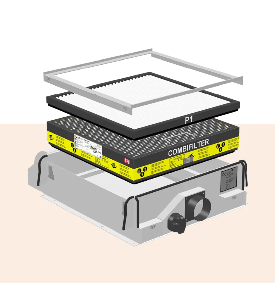 Filtre combiné MAO-4/6/7HC Particules M5 / HEPA H13 / ABEK