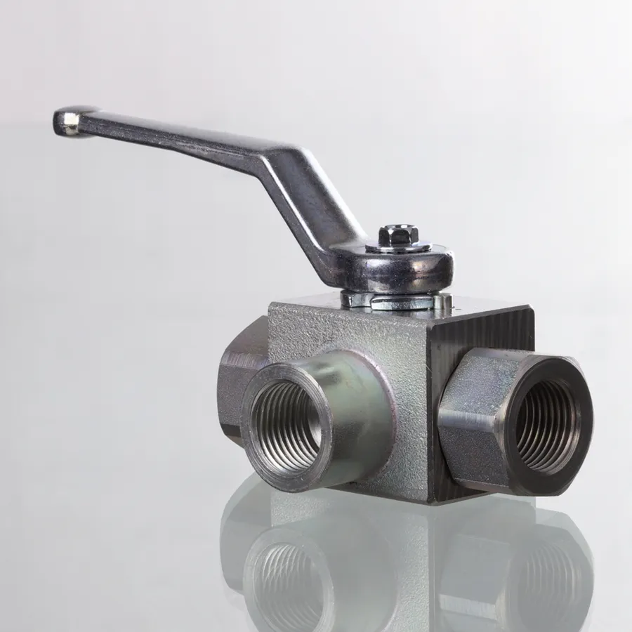 Drieweg kogelkraan 1/4" verzinkt