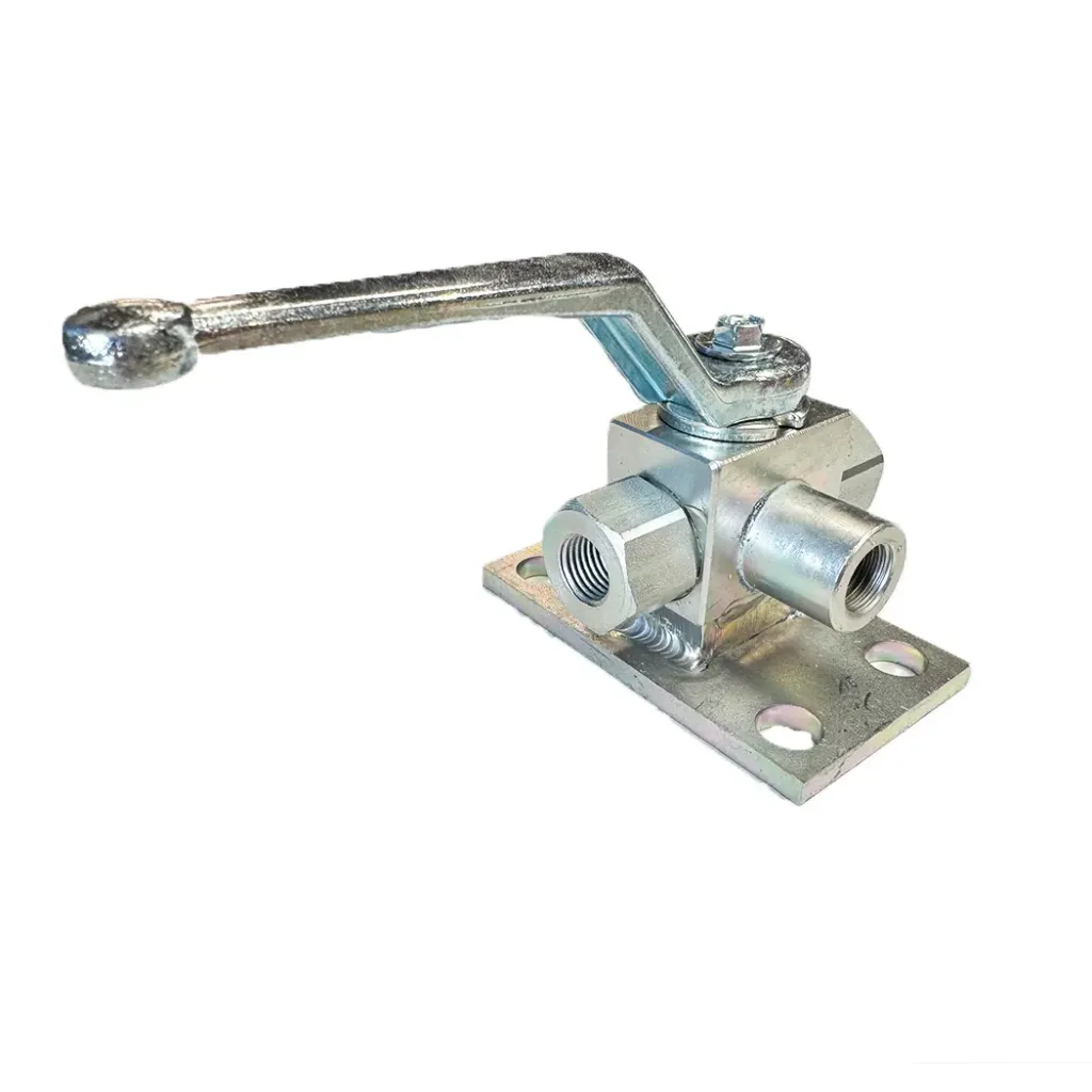 Drieweg kogelkraan 1/4"+bevest