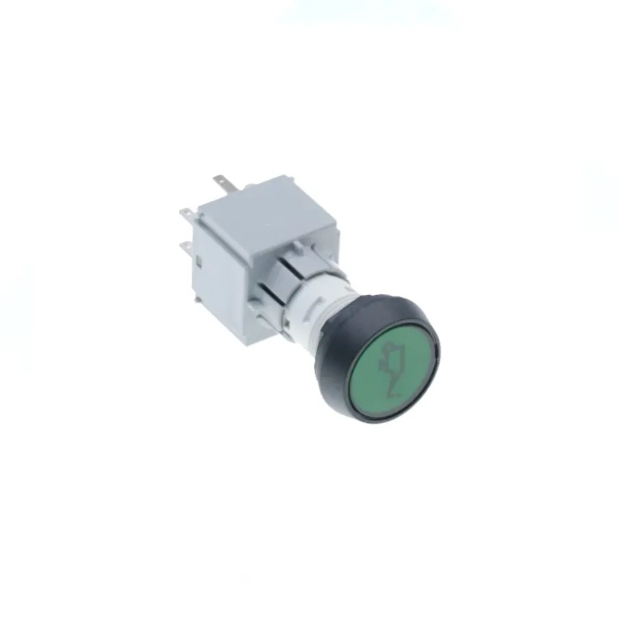 Lamp Push button w. symbol green 12/2