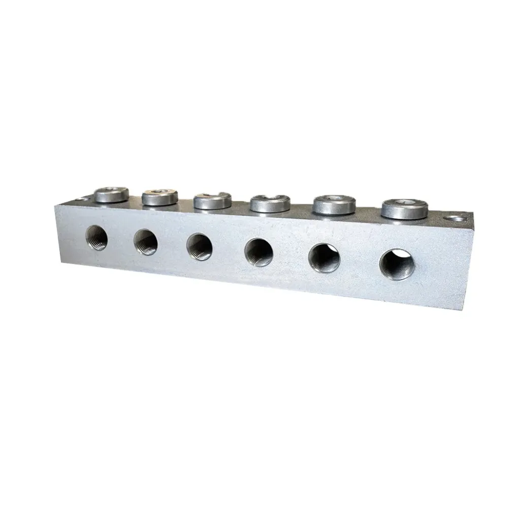 [10011742] Nipple block T-bore M10x1 sextuple complete