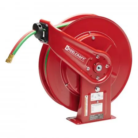 [80060046] TW7460OLP118 - Las-slanghaspel. 18 m dubbele slang, 14 bar, ¼” NPT (vrouwelijk)